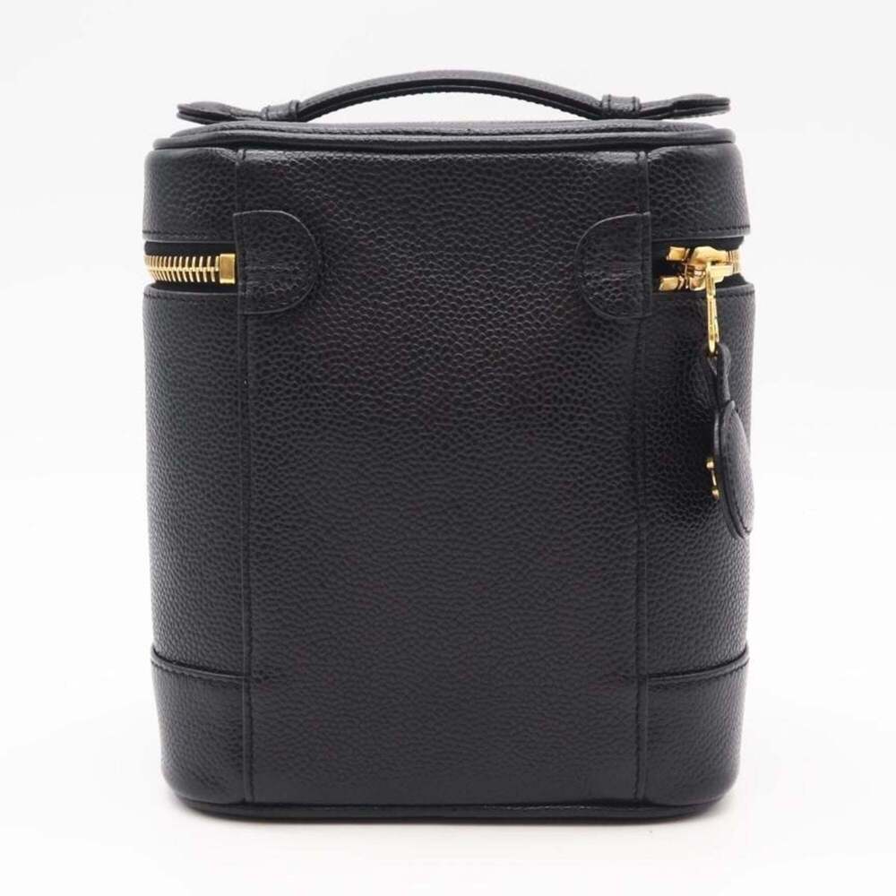CHANEL Black Caviar Leather Logo Vanity Bag - Picture 4 of 12